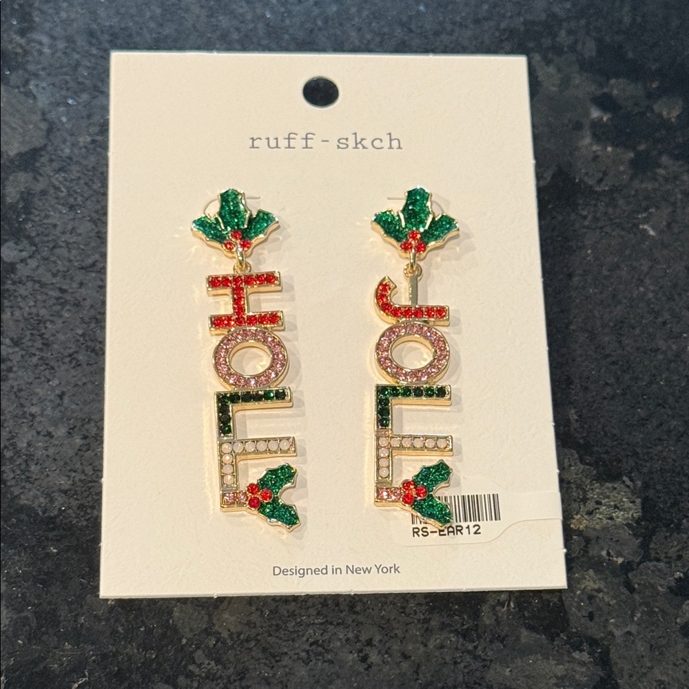 Ruff-Skch Holiday Earrings